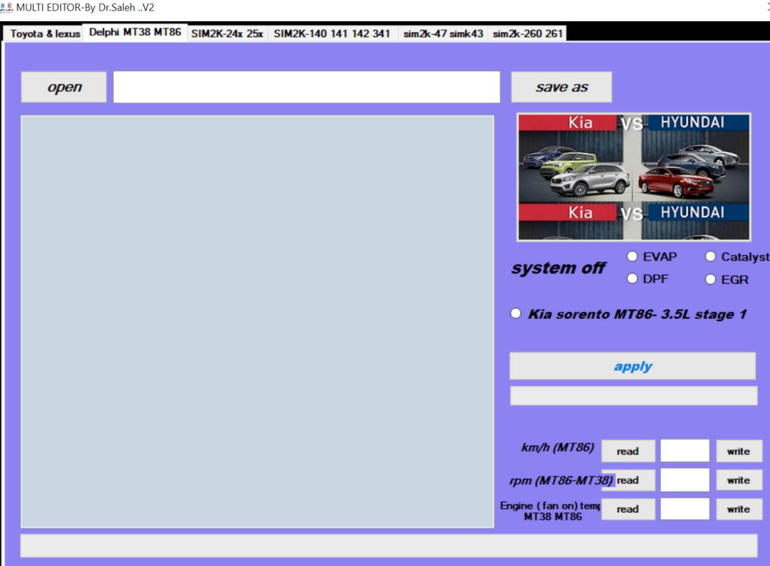Multi Editor V2.0 (EGR, DPF, FAP) DOSTĘP NA ZAWSZE WSZYSTKIE JĘZYKI